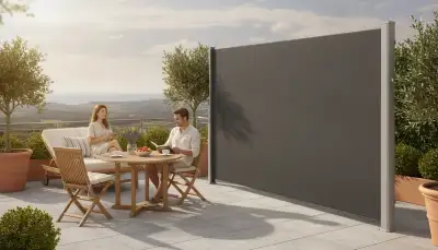 Ihr ausziehbares Seitenrollo für die Terrasse