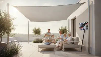 Rechteckiges Sonnensegel: Eleganter Schatten