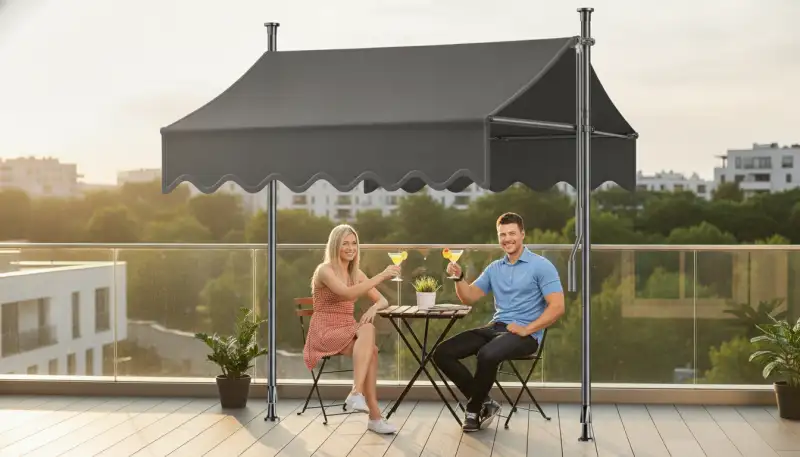 Klemmmarkise Balkon: Optimaler Sonnenschutz ohne Bohren