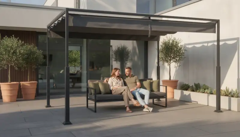 Modernes Lamellendach: Perfekter Terrassenschutz