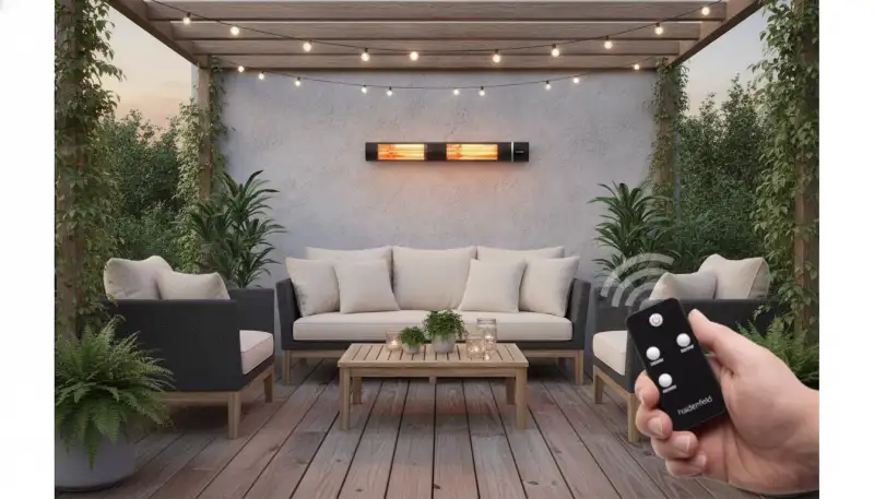 Sichere Außensteckdose für Terrassenheizstrahler