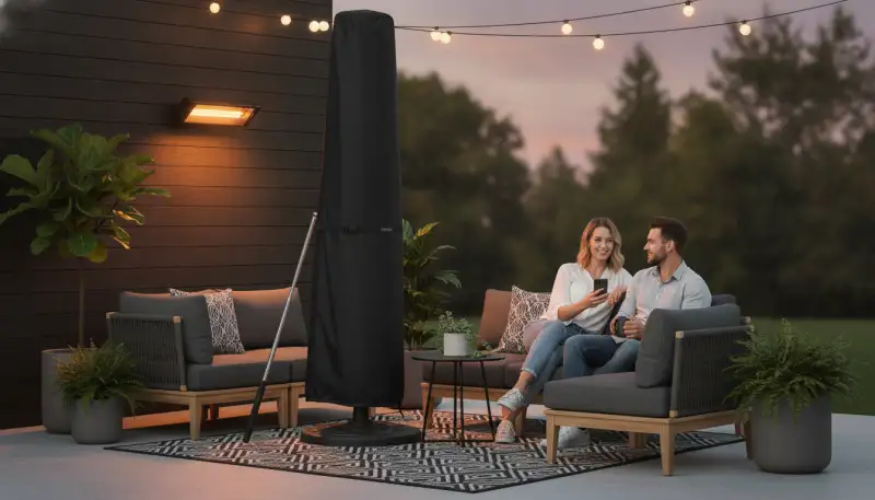 Terrasse smart heizen: App-Heizstrahler im Fokus