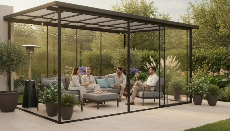 Terrassenüberdachung Schiebewände: Flexibilität genießen