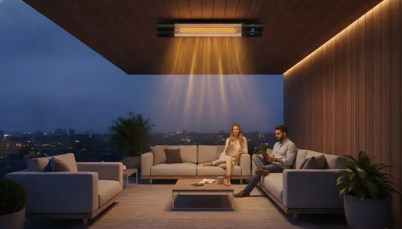 Wärme von oben: Deckenheizstrahler für die Terrasse